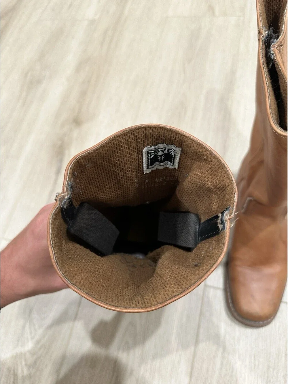 Vintage Frye Campus 14L Boots Women 7 M Saddle Brown Square Toe Western USA